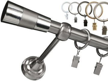 KARNISZ pojedynczy 19mm / 400 cm LUXURY CICHE KÓŁKA wzory 6 KOLORÓW wybór