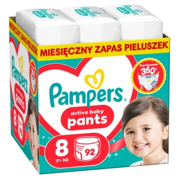 Pampers Active Baby Штани розмір 8, 92 шт., 17+ кг Трусики-підгузки