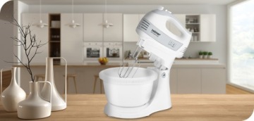 МИКСЕР с чашей ZELMER ZHM2459S 700W белый TURBO подставка для взбивания