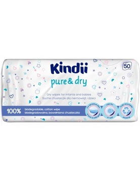 KINDII PURE & DRY SUCHE CHUSTECZKI DLA DZIECI 50 SZT.