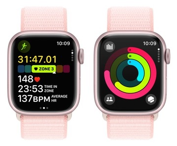 Умные часы APPLE Watch 9 с GPS, 41 мм, розовые