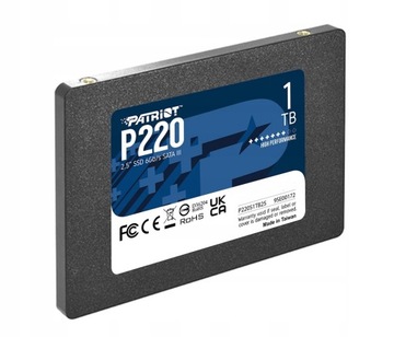 SSD PATRIOT 1 ТБ P220 SATA3 2,5 дюйма 550/500 МБ/с