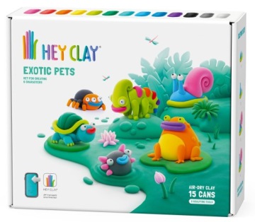 Hey Clay Тварини Мега Набір Маса для ліплення аксесуари Tm Toys 15 тюбиків