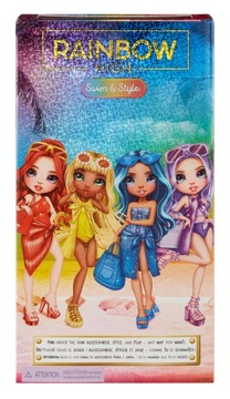 КУКЛА RAINBOW HIGH VIOLET WILLOW SWIM AND STYLE + АКСЕССУАРЫ