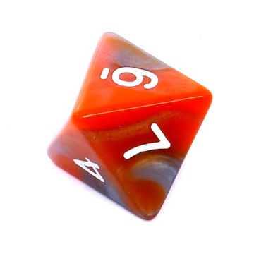 Rebel Zestaw Kości RPG Pomarańczowo-szare