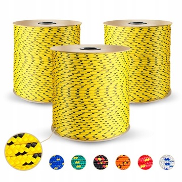 Lina linka polipropylenowa pleciona uniwersalna żeglarska żółta 2mm 350m