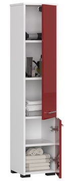 ПОЛКА ДЛЯ ВАННОЙ 2 ДВЕРИ, КРАСНАЯ ПОЛОВИНА