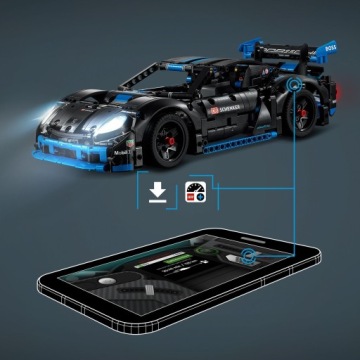 Блоки Technic 42176 Гоночный автомобиль Porsche GT4 e-Performance