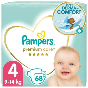 Підгузки Pampers Premium Care розмір 4, 68 шт., 9 кг-14 кг