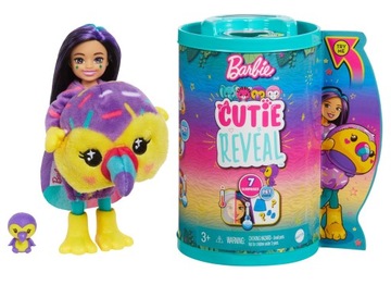 Barbie Cutie Reveal lalka Chelsea Jungle Tukan HKR16