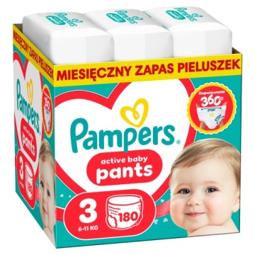 Трусики-підгузки Pampers Active Baby Штани Розмір 3 180 шт. 6-11 кг