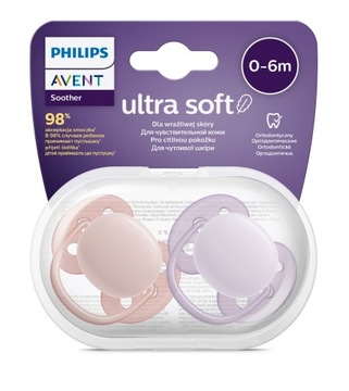Avent Smoczek ortodontyczny silikonowy Ultra Soft 0-6 m