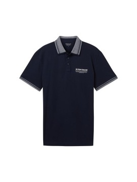 Koszulka polo męska Tom Tailor polo with details r. L sky captain blue