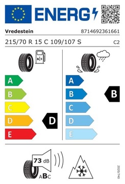2x Vredestein Comtrac 2 All Season+ 215/70R15C 109