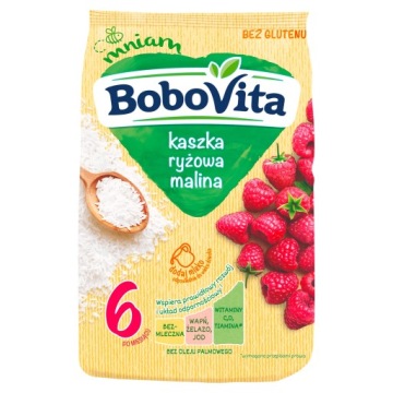 Bobovita Кашка безмолочна рисова Малинова 180 г
