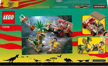 Lego JURASSIC WORLD 76958 Zasadzka na dilofozaura