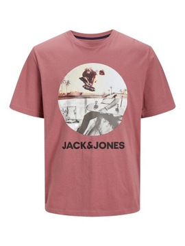 T-shirt męski z nadrukiem JackJones JJNAVIN TEE SS CREW NECK r. M