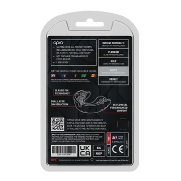 Каппа Opro UFC Silver GEN2 Черный/Красный