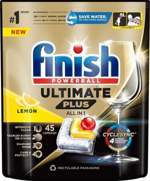 FINISH Ultimate Plus 45 капсул для посудомоечной машины с лимоном