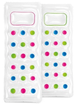 Прозрачный надувной матрас Intex 188x71см