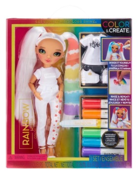 LALKA RAINBOW HIGH COLOR & CREATE-GREEN EYE DO PRANIA KOLOROWANIA