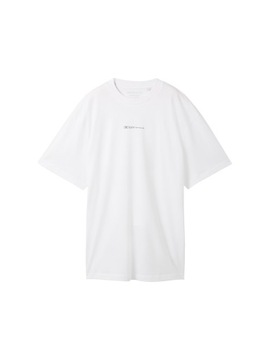 T-shirt męski Tom Tailor relaxed printed t-shirt r. XL White