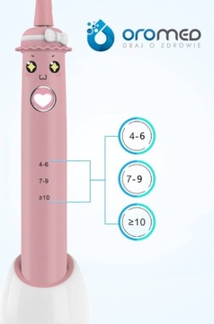 ЗВУКОВАЯ ЗУБНАЯ ЩЕТКА ДЛЯ ДЕТЕЙ, ЭЛЕКТРИЧЕСКАЯ, ДЛЯ 4-16 ЛЕТ + ДЕВОЧКИ ГОЛОВКИ
