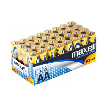 Maxell LR6 R6 AA міцні батарейки лужні 32 шт. дата придатності 5 років