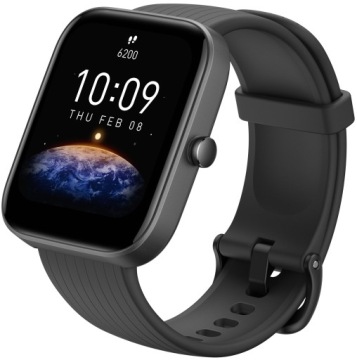 Черные умные часы AMAZFIT Bip 3 Pro с GPS-приемником