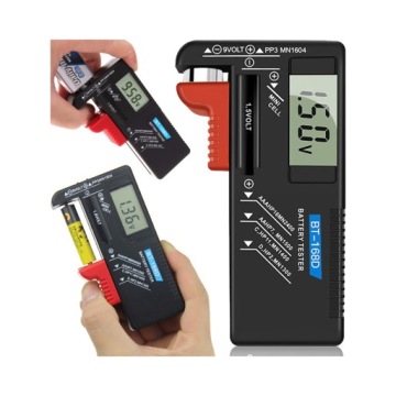 Tester Baterii Miernik Cyfrowy Akumulatorów Woltomierz Uniwersalny AA R14