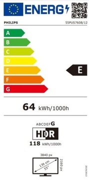 LED-телевизор PHILIPS 55 дюймов 55PUS7608/12