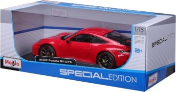 PORSCHE 911 GT3 (992) 1:18 Maisto модель 36458 красный