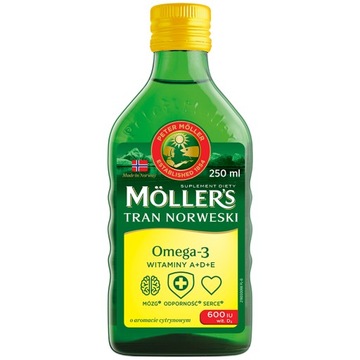 Möller's Tran Norweski suplement diety Cytrynowy 250ml P1