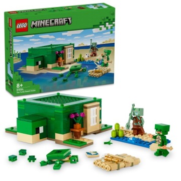 LEGO MINECRAFT 21254 DOMEK NA PLAŻY ŻÓŁWI ZESTAW FIGURKI PRZYGODA KLOCKI
