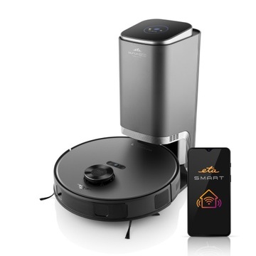 Автоматический пылесос ETA Aurum PRO, серый, лазерная навигация со шваброй