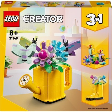 LEGO ПОДАРОК ​​ДЛЯ ДЕТЕЙ 8+ ЛЕТ Creator 31149 Цветы в лейке + СУМКА LEGO