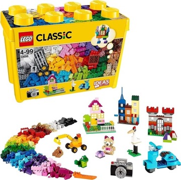LEGO Classic 10698 Creative Bricks, большая коробка + школьный пенал