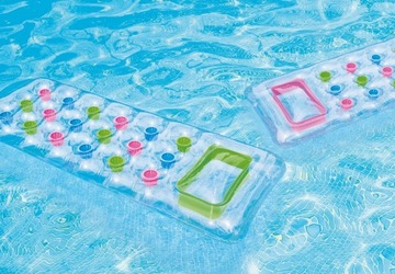 Прозрачный надувной матрас Intex 188x71см