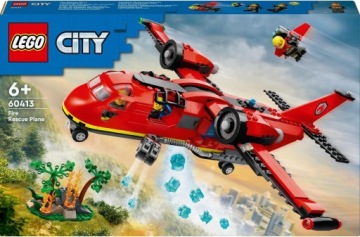 LEGO CITY BLOCKS FIRE ПОЖАРНЫЙ СПАСАТЕЛЬНЫЙ САМОЛЕТ ПОДАРОК ​​ДЛЯ ДЕТЕЙ 6, 7, 8 ЛЕТ