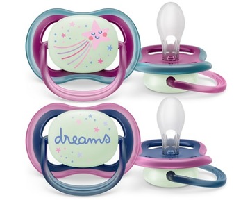 AVENT SMOCZEK ULTRA AIR 6-18M ODDYCHAJĄCY + ETUI GIRL NIGHT SCF376/14