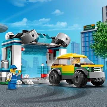 LEGO City 60362 Автомобиль Автомойка Вращающиеся щетки 2 фигурки Город