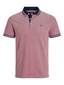 Jack&Jones Polo Paulos 12136668 Czerwony Slim Fit