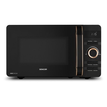 Kuchenka Mikrofalowa Wyświetlacz 8 Programów Auto Sencor 17L 800W Czarna