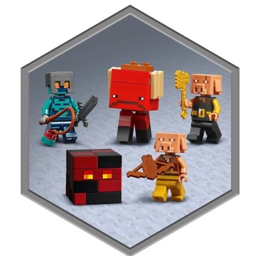 Кирпичи LEGO Minecraft 21185 Бастион Пустоты Магмолаз Пиглин Жестокий