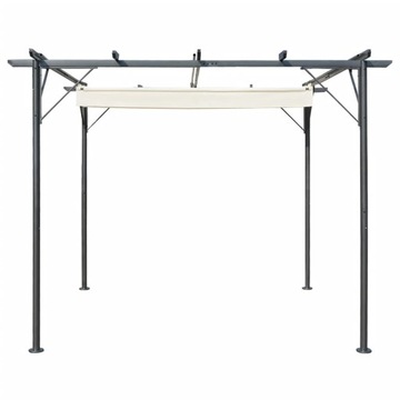 Pergola ze zwijanym dachem, śmietankowa, 3x3 m, s