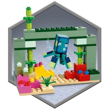 LEGO Minecraft 21180 Сокровища стража кораллового рифа 3 аксалотля