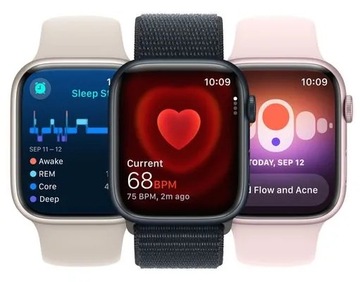 Умные часы Apple Watch Series 9 с GPS и сотовой связью, 45 мм, серебристого цвета