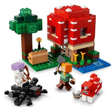 LEGO Minecraft 21179 Грибной домик ДЕТСКАЯ ИГРУШКА ДЛЯ ДЕТЕЙ