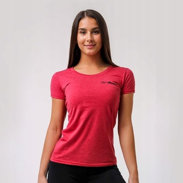 KOSZULKA DAMSKA BASIC CZERWONA - GymBeam XL