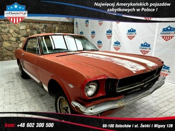 Ford Mustang Coupe 1966 Czerwony C kod Vin V8